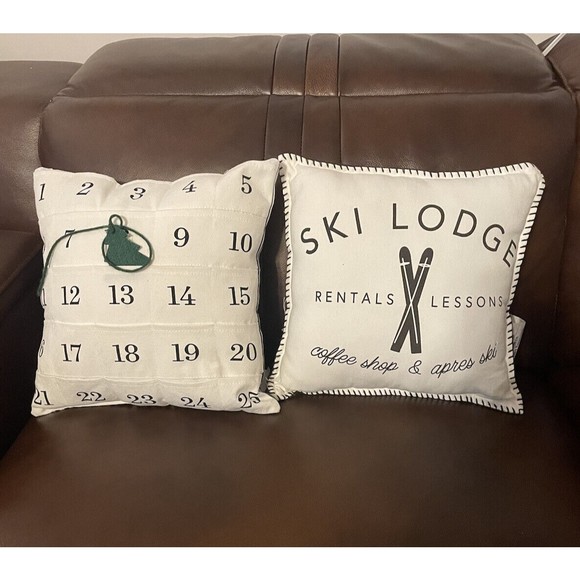 Target Other - Target Christmas Decorative Pillows (2) Ski Lodge/ Christmas Countdown Winter